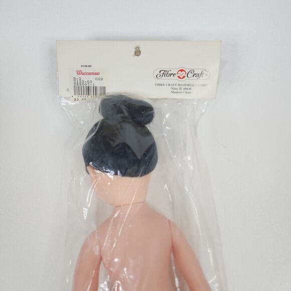 FIBRE CRAFT WORLD FRIENDS ORIENTAL DOLL 13" + DOLL CLOTHES PATTERN 1988 #3133 02 - Picture 5 of 5